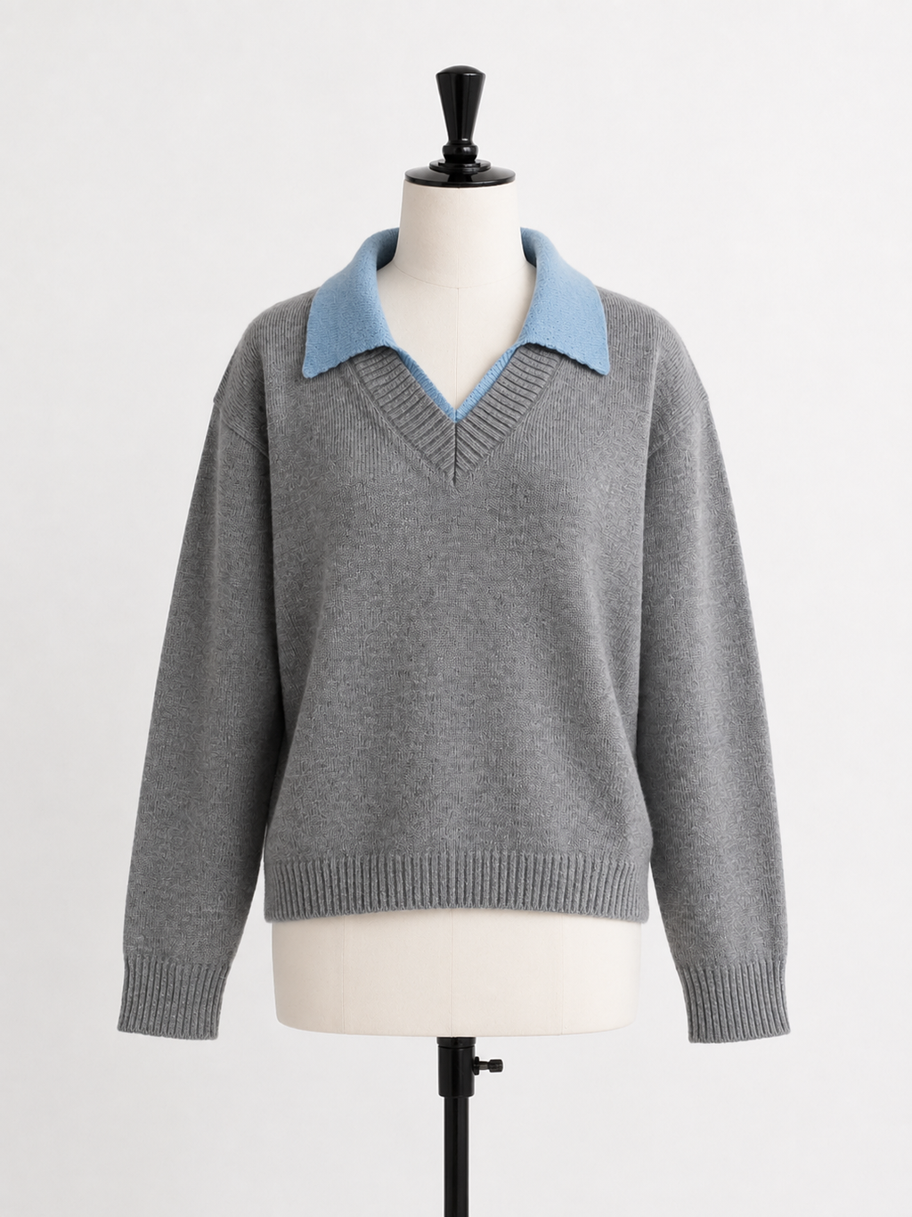 Pull maille femme col chemise détail structuré - Tilda