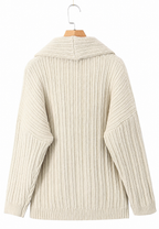 Pull femme encolure asymétrique épaule dénudée moderne - Séverine