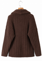 Pull femme encolure asymétrique épaule dénudée moderne - Séverine
