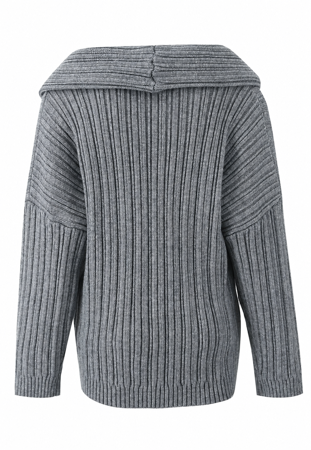 Pull femme encolure asymétrique épaule dénudée moderne - Séverine