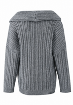 Pull femme encolure asymétrique épaule dénudée moderne - Séverine