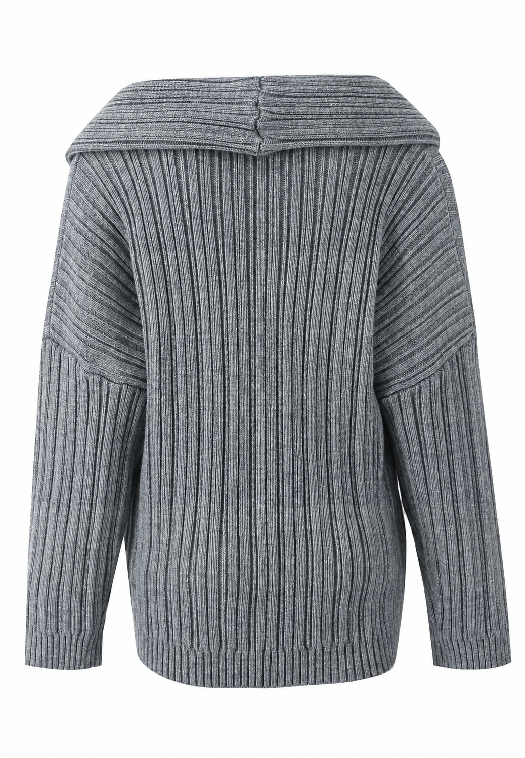 Pull femme encolure asymétrique épaule dénudée moderne - Séverine
