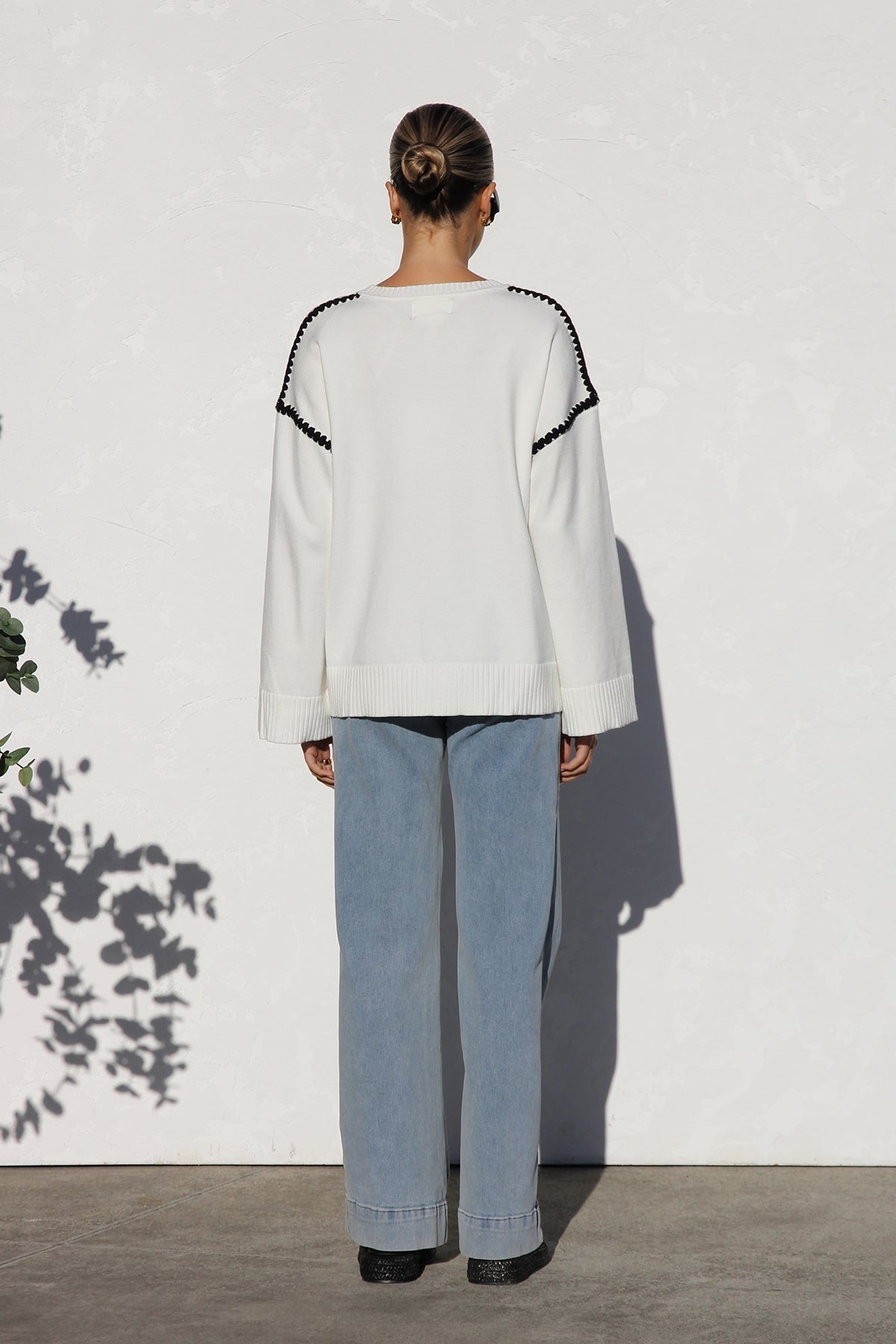 Pull oversize femme rayures col montant ample cosy hiver - Ottilie