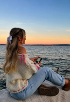 Pull femme maille épaisse encolure bateau nœuds chaud - Léonie