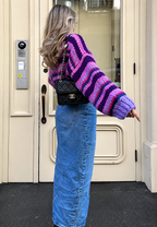 Pull oversize femme maille épaisse manches larges col rond - Ovacona