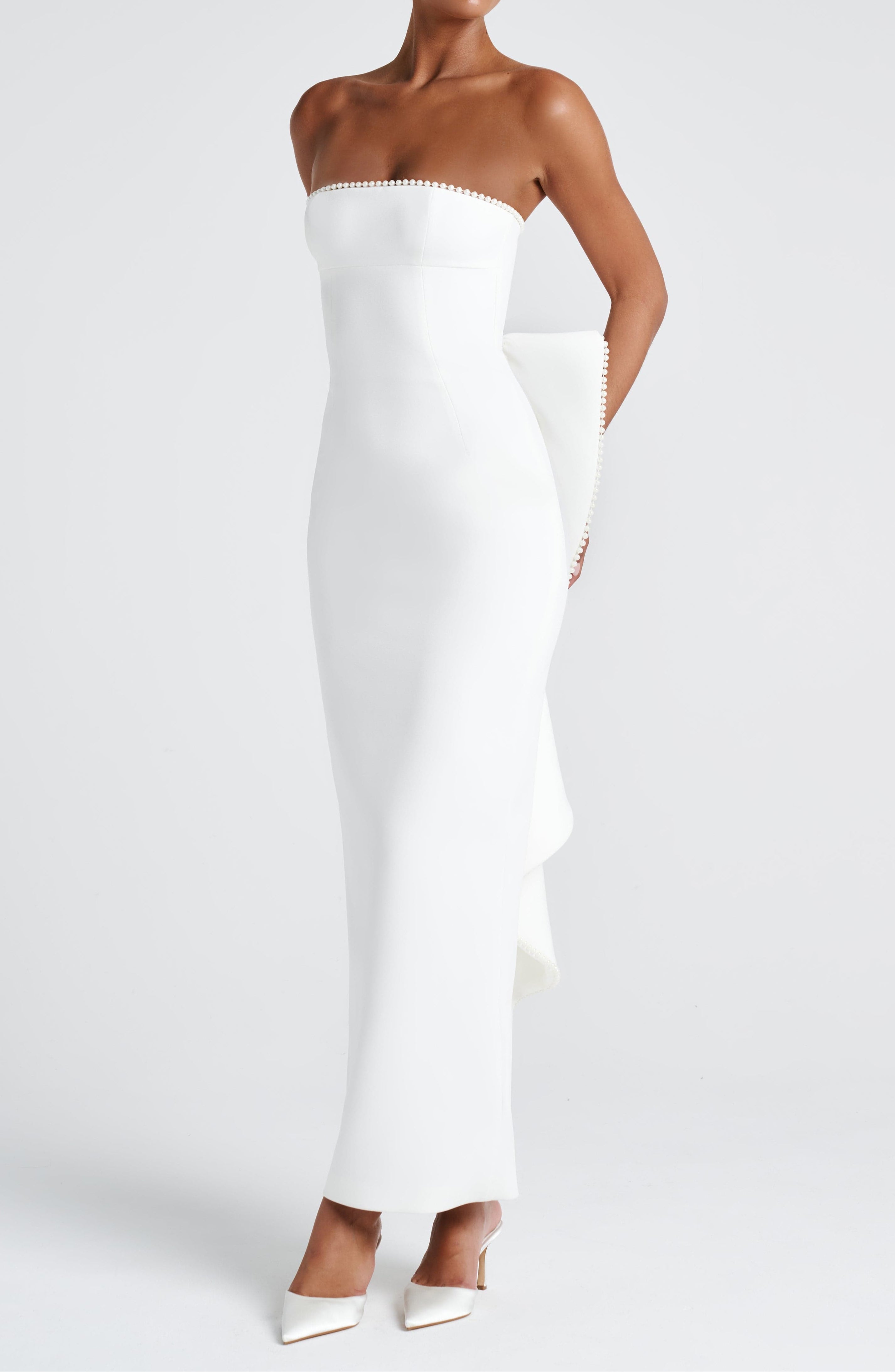 Robe longue bustier bord perlé - Hildegard