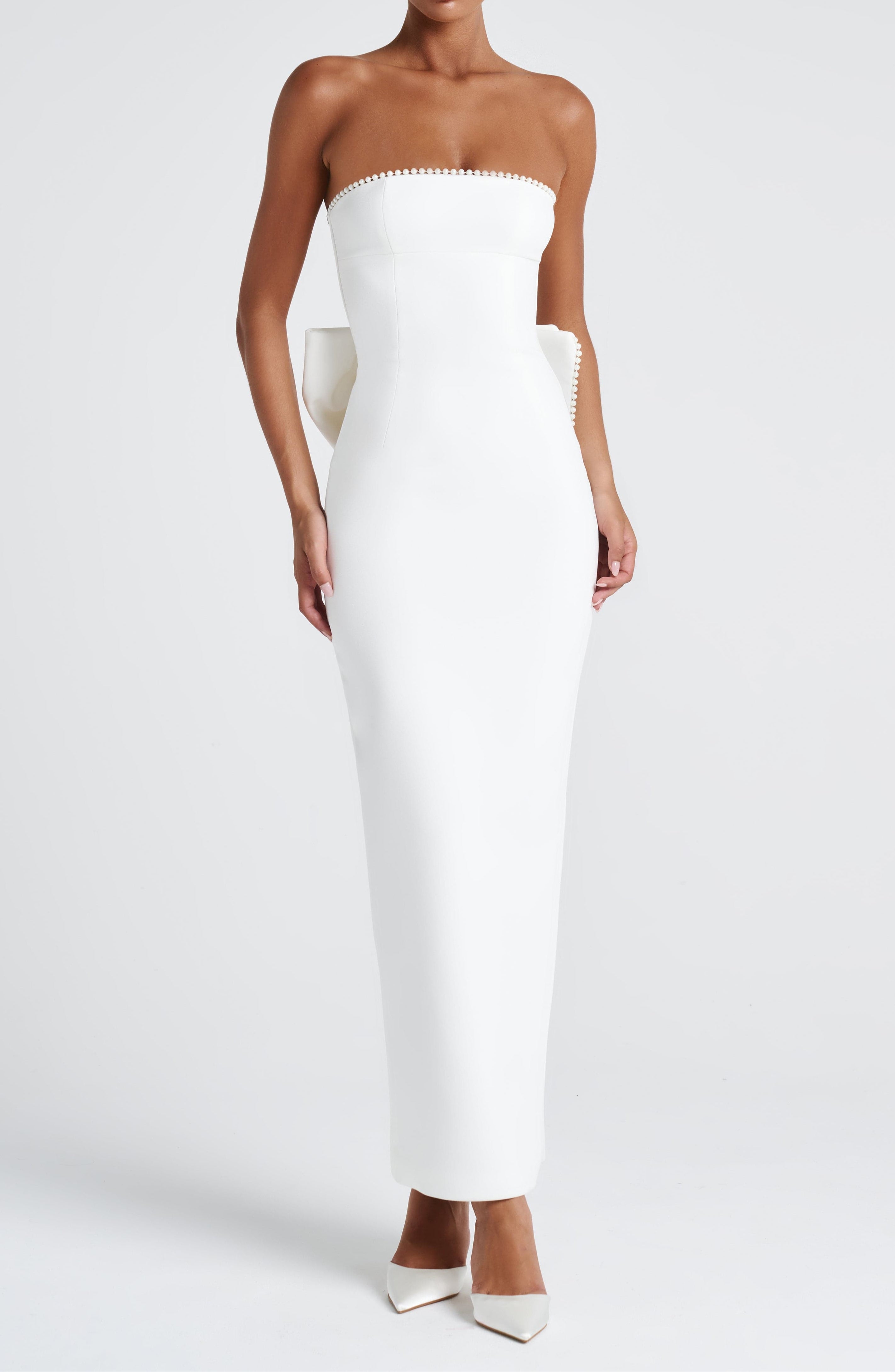 Robe longue bustier bord perlé - Hildegard