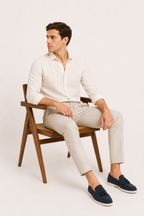 Mocassins décontractés pour homme avec pompons et semelle contrastée - Jannik