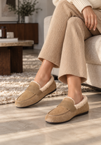 Mocassins femme effet daim doublure fourrure chauds hiver - Naira
