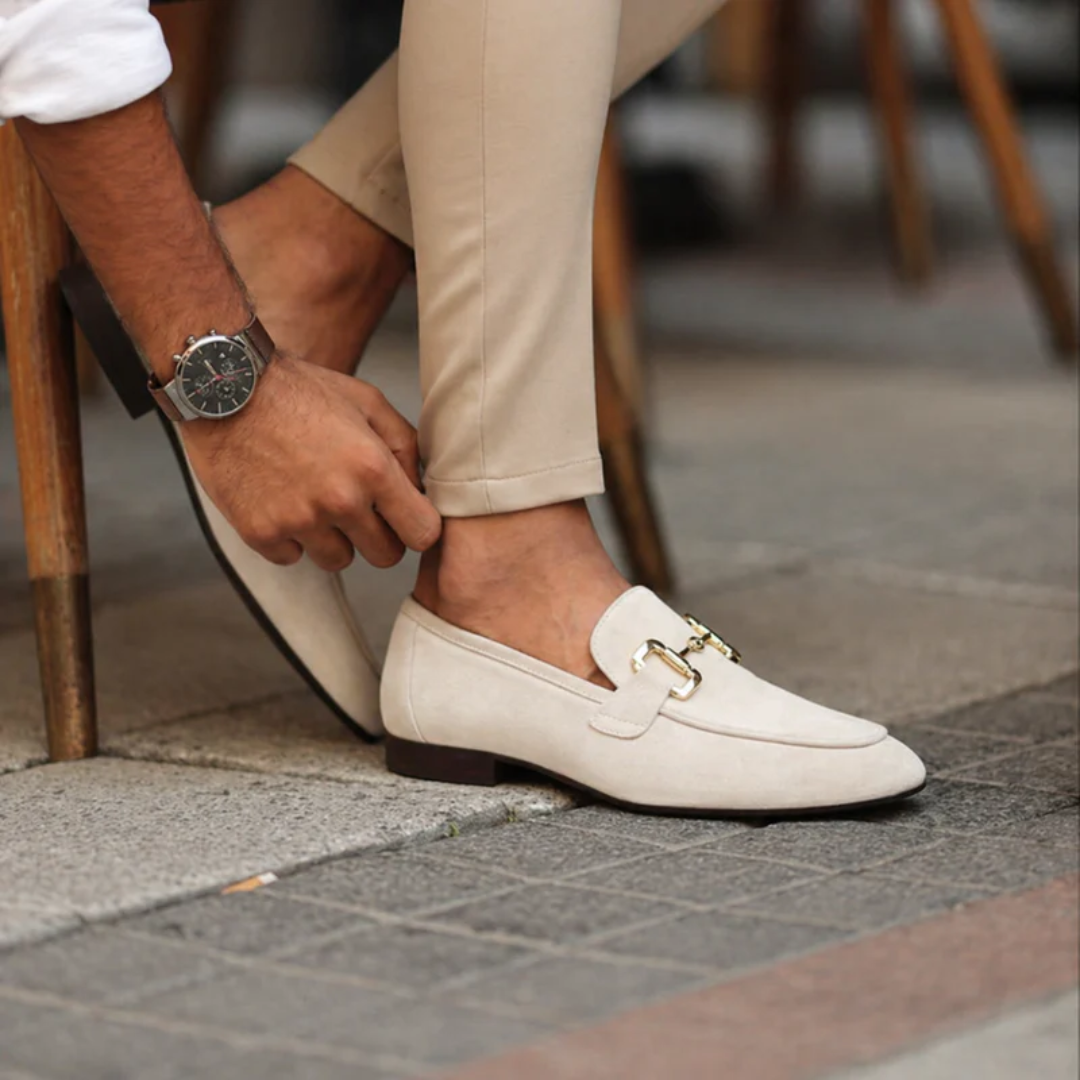 Mocassins homme boucle métallique style classique bureau - René