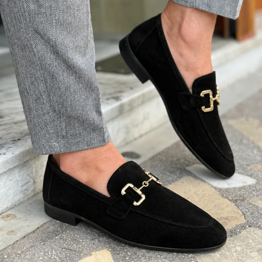 Mocassins homme boucle métallique style classique bureau - René