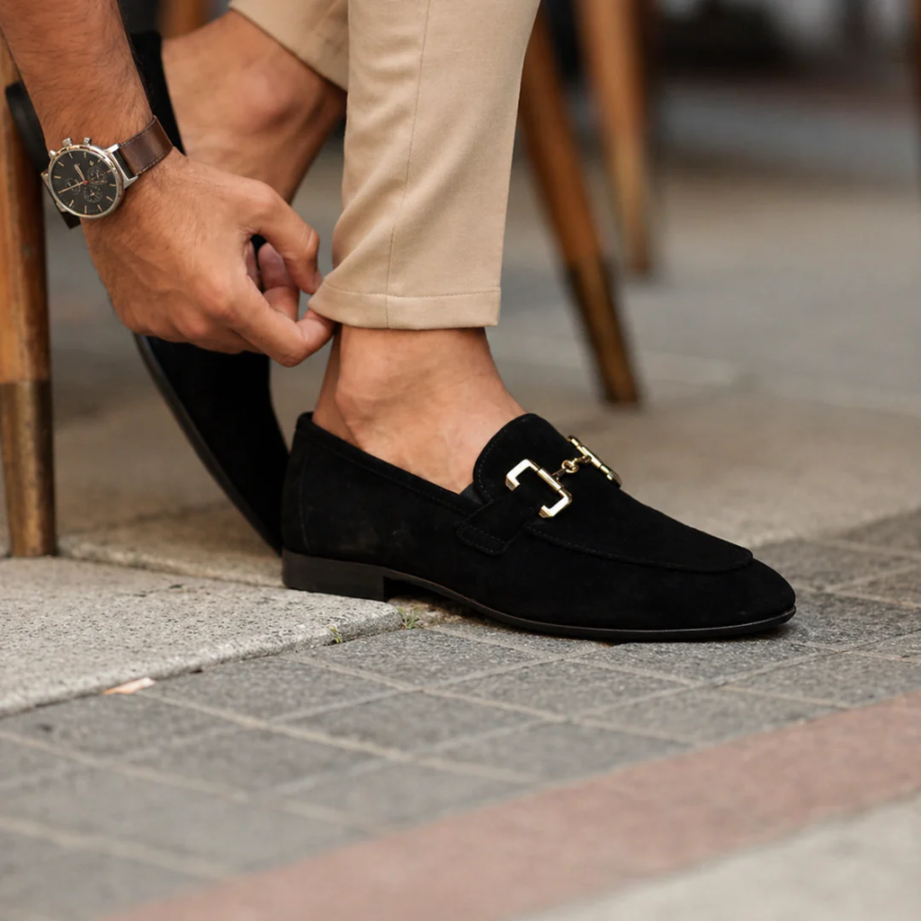Mocassins homme boucle métallique style classique bureau - René