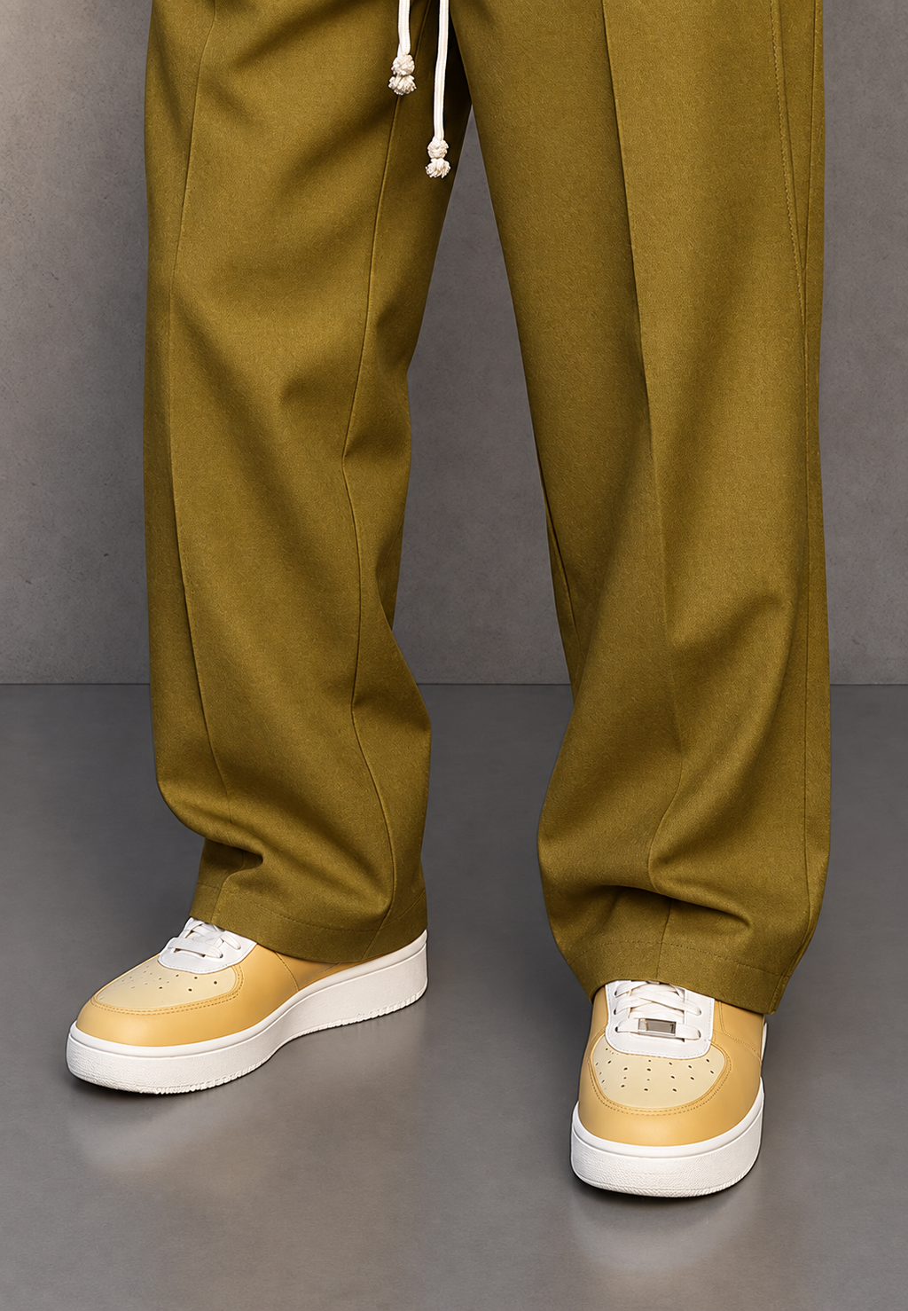 Pantalon large homme pinces taille ajustable coupe fluide - Tavon