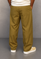 Pantalon large homme pinces taille ajustable coupe fluide - Tavon