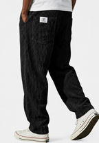 Pantalon en velours côtelé pour homme, coupe ample, avec poches - Bastian