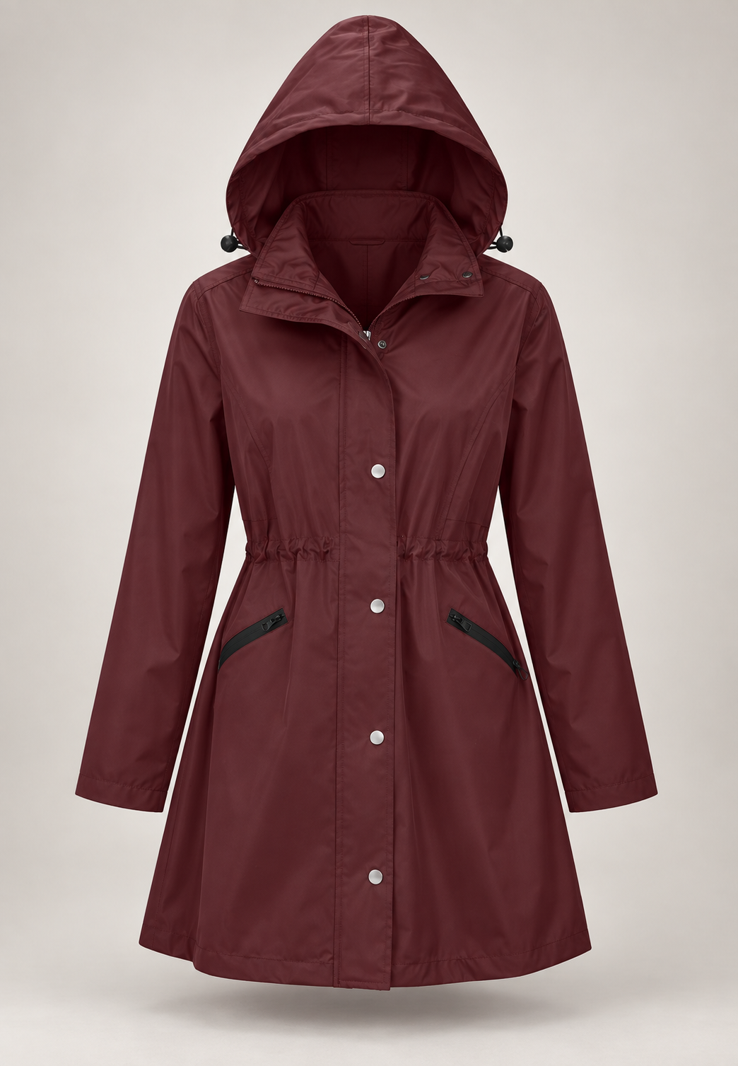 Parka imperméable femme capuche taille ajustable pluie - Vérane