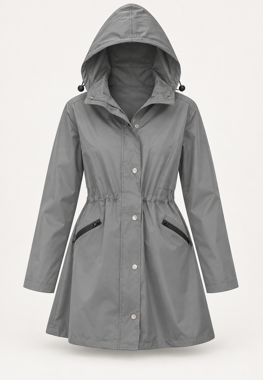 Parka imperméable femme capuche taille ajustable pluie - Vérane