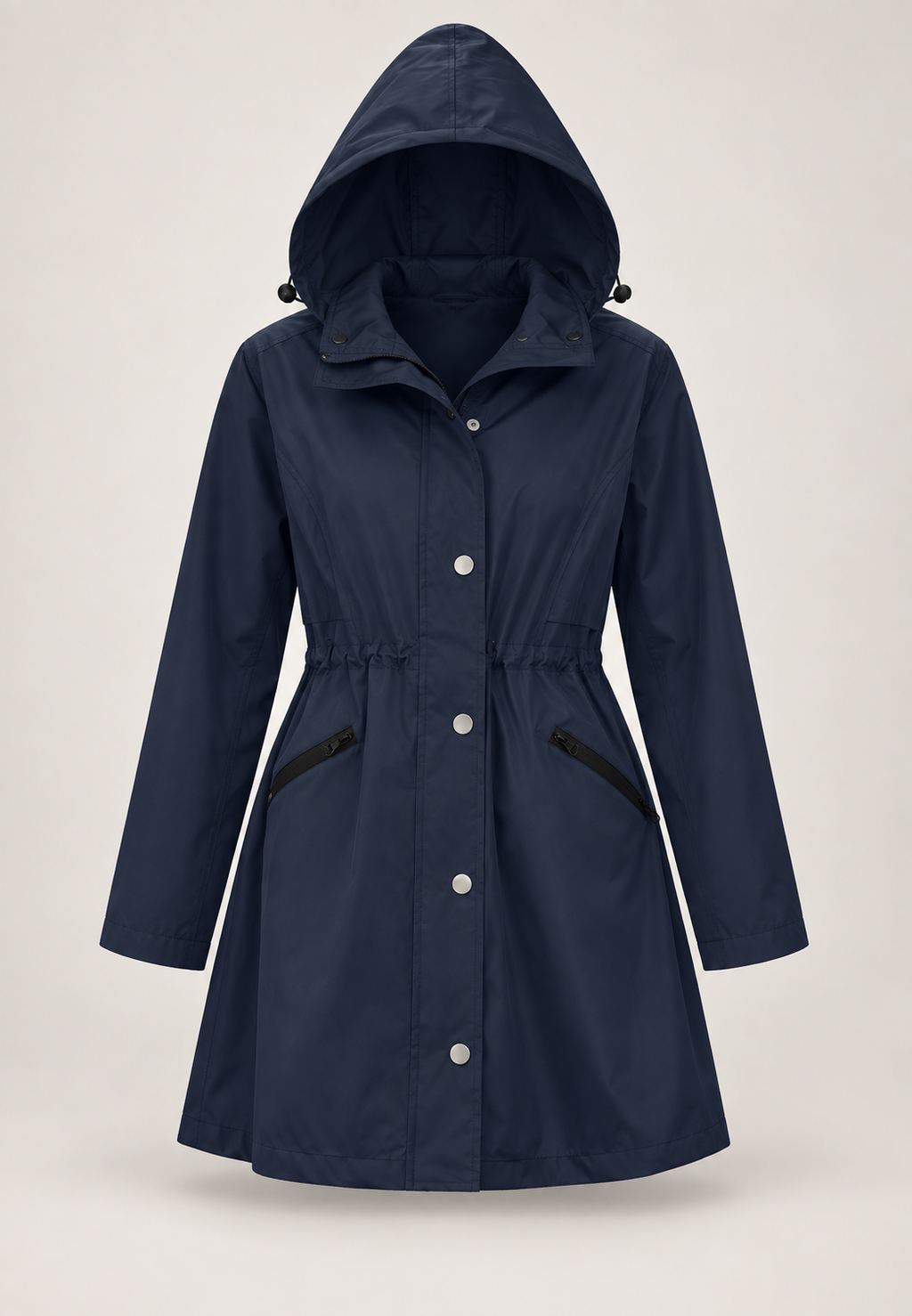 Parka imperméable femme capuche taille ajustable pluie - Vérane