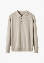 Polo maille laine mélangée homme col ouvert mi-saison - Gaël