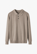 Polo maille laine mélangée homme col ouvert mi-saison - Gaël