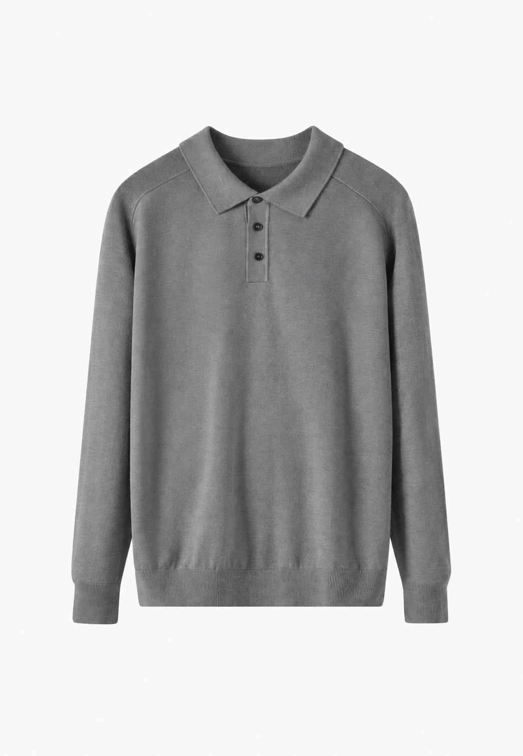 Polo maille laine mélangée homme col ouvert mi-saison - Gaël
