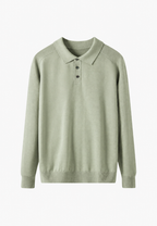Polo maille laine mélangée homme col ouvert mi-saison - Gaël