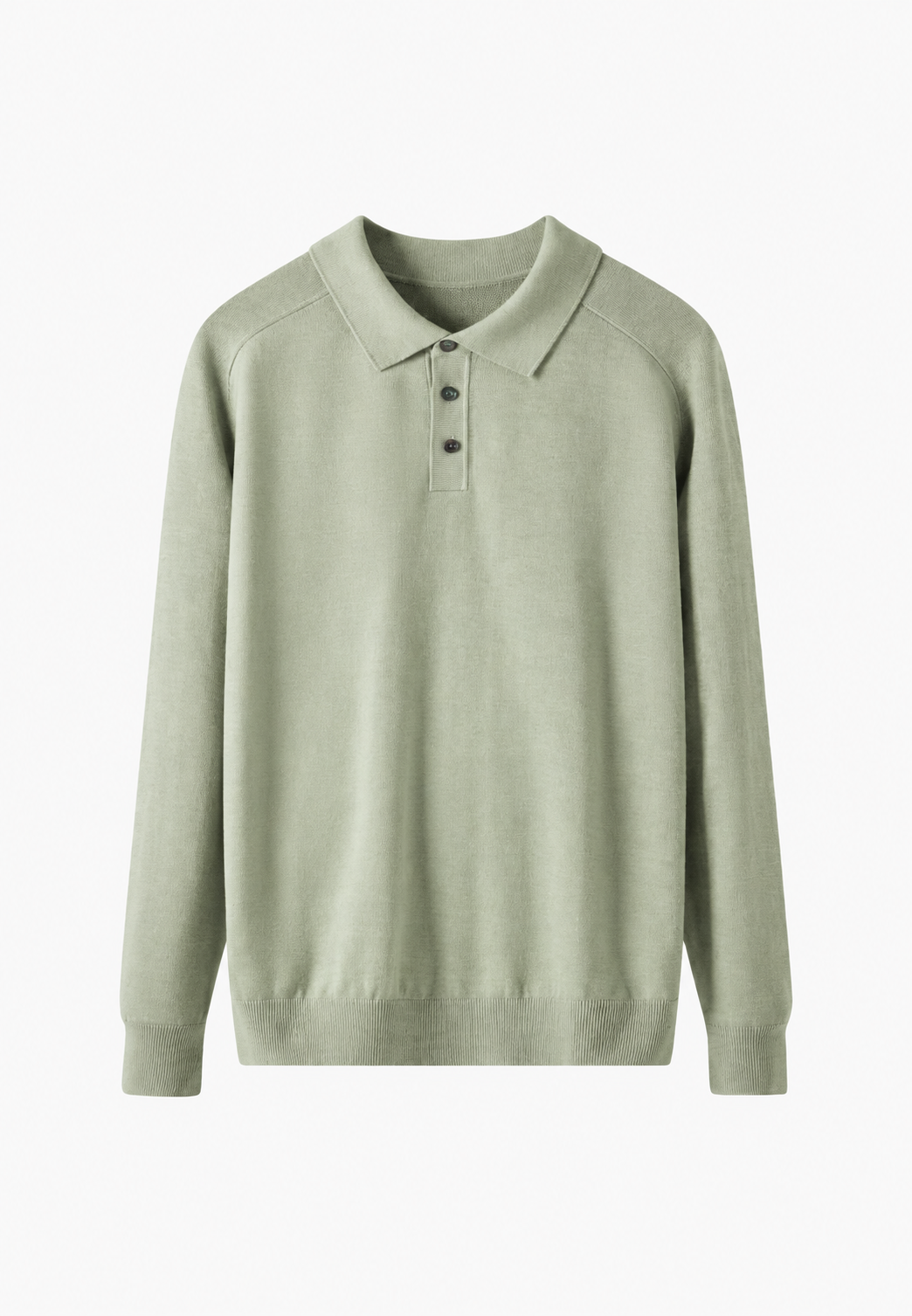 Polo maille laine mélangée homme col ouvert mi-saison - Gaël