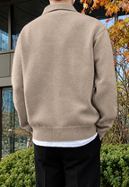 Polo homme manches longues tricot uni col polo intemporel - Miro