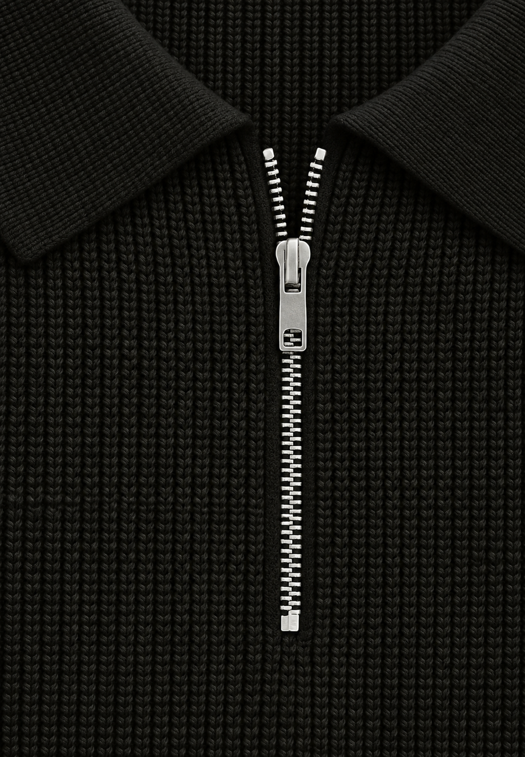 Pull maille homme col polo fermeture éclair tricot - Severin