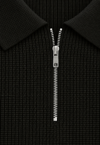 Pull maille homme col polo fermeture éclair tricot - Severin