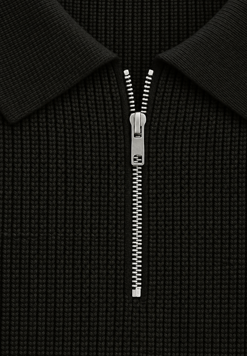 Pull maille homme col polo fermeture éclair tricot - Severin