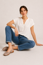 Sandales plates fermées pour femme avec semelle intérieure confortable - Helga