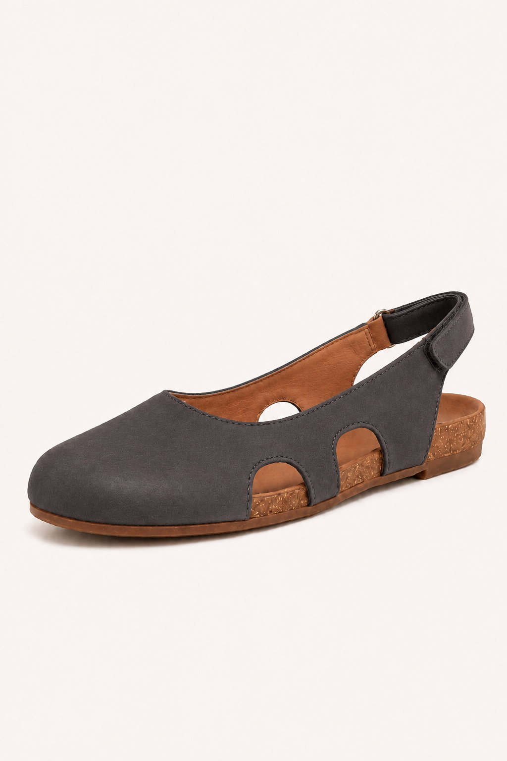 Sandales fermées femme plates semelle intérieure confortable été - Helga