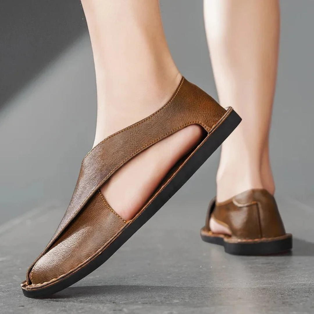 Sandales homme bout fermé bride croisée été confort - Andi