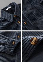 Chemise velours côtelé homme coupe décontractée poche poitrine - Gaspard