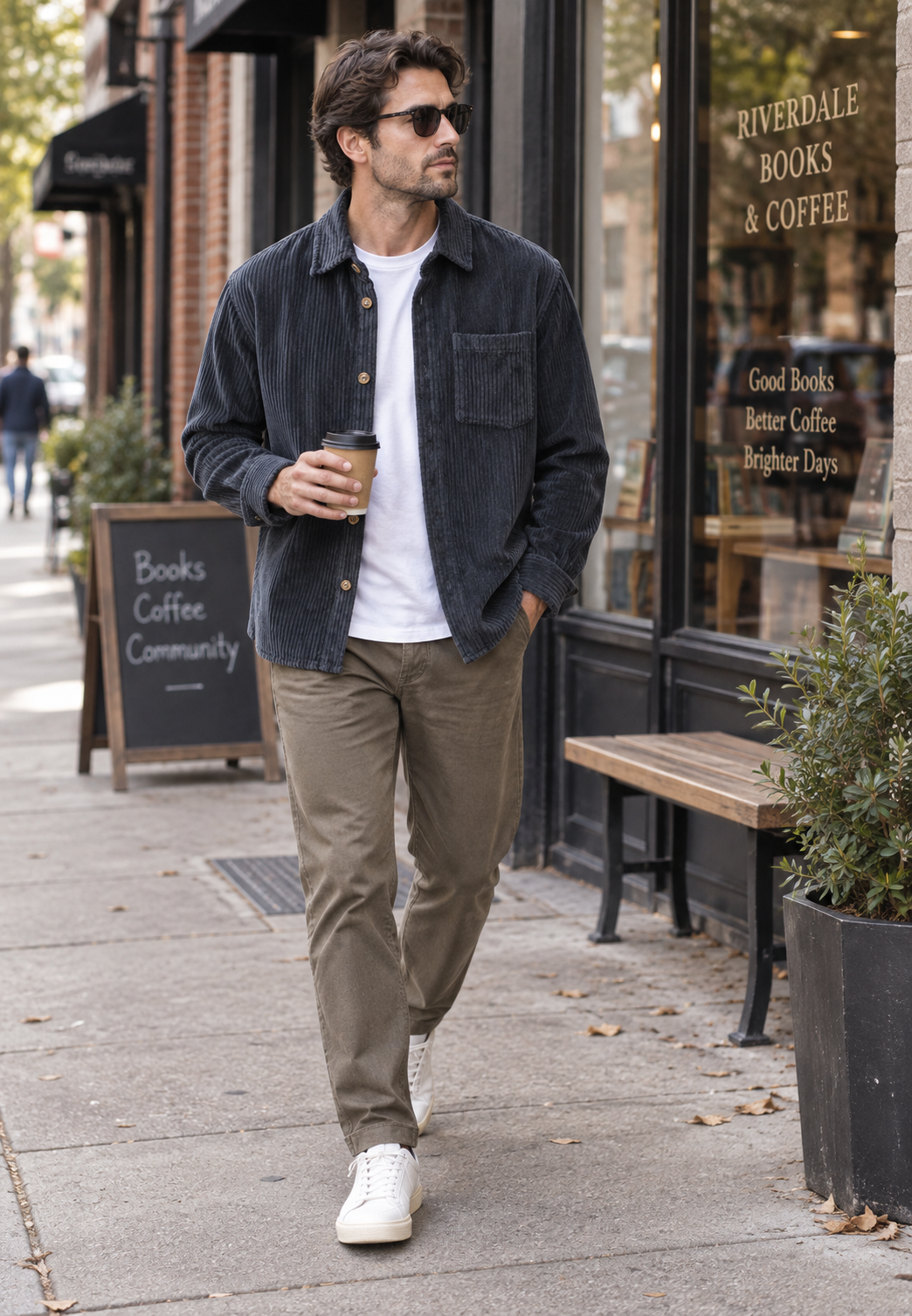 Chemise velours côtelé homme coupe décontractée poche poitrine - Gaspard