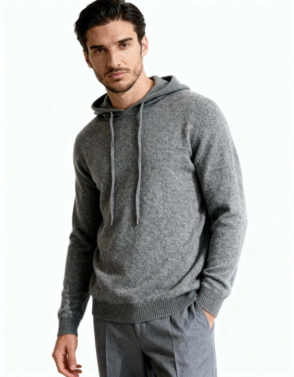 Sweat maille homme capuche réglable cordon confortable - Sébastien