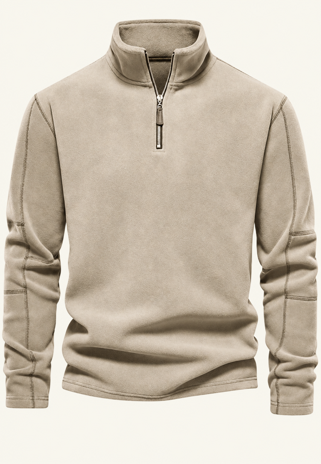 Sweat homme col montant demi-fermeture éclair sportif - Calder