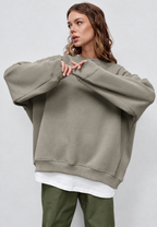 Sweat oversize femme col rond épaules tombantes confortable - Dagny
