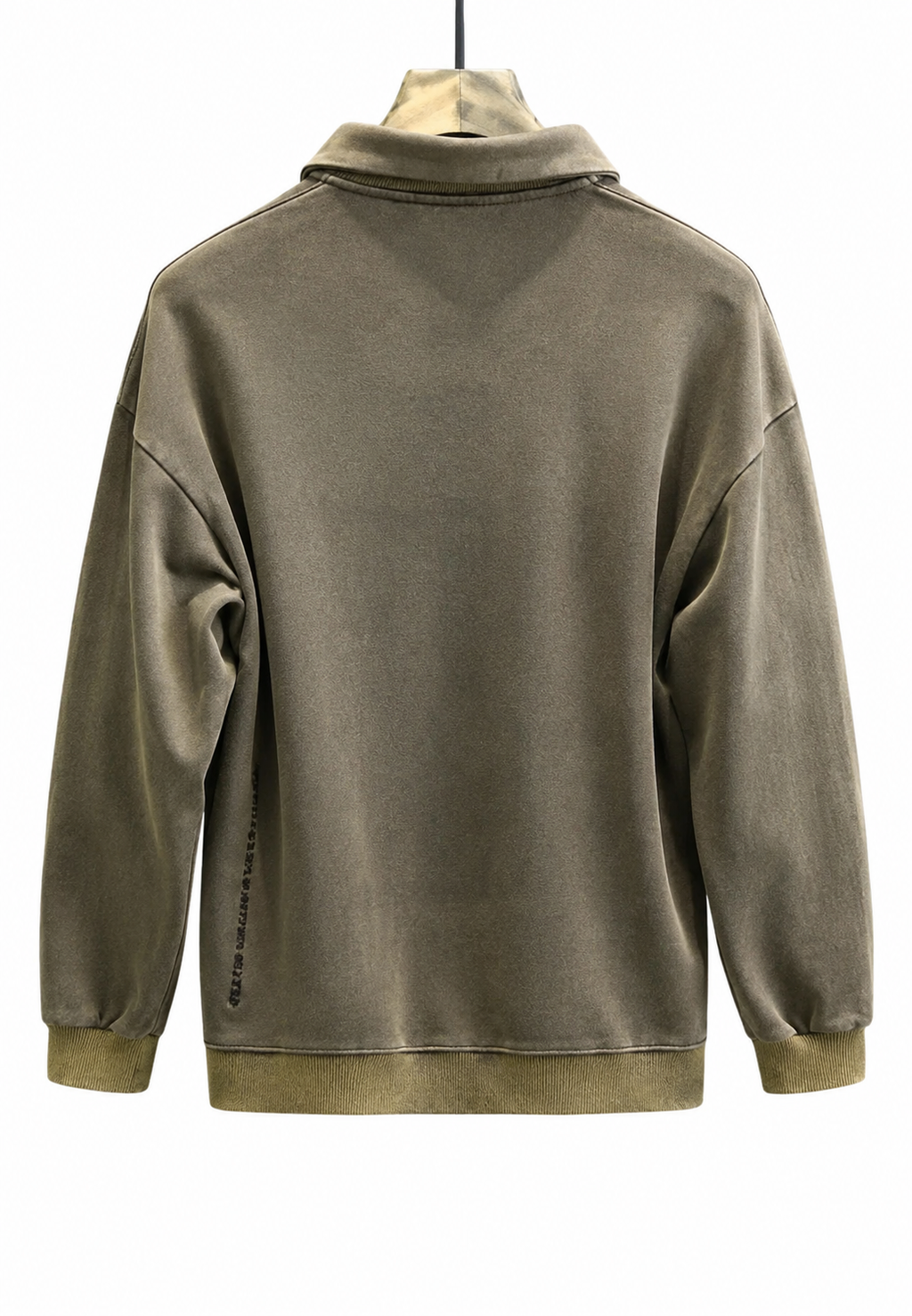 Polo homme manches longues effet délavé coton vintage - Dante