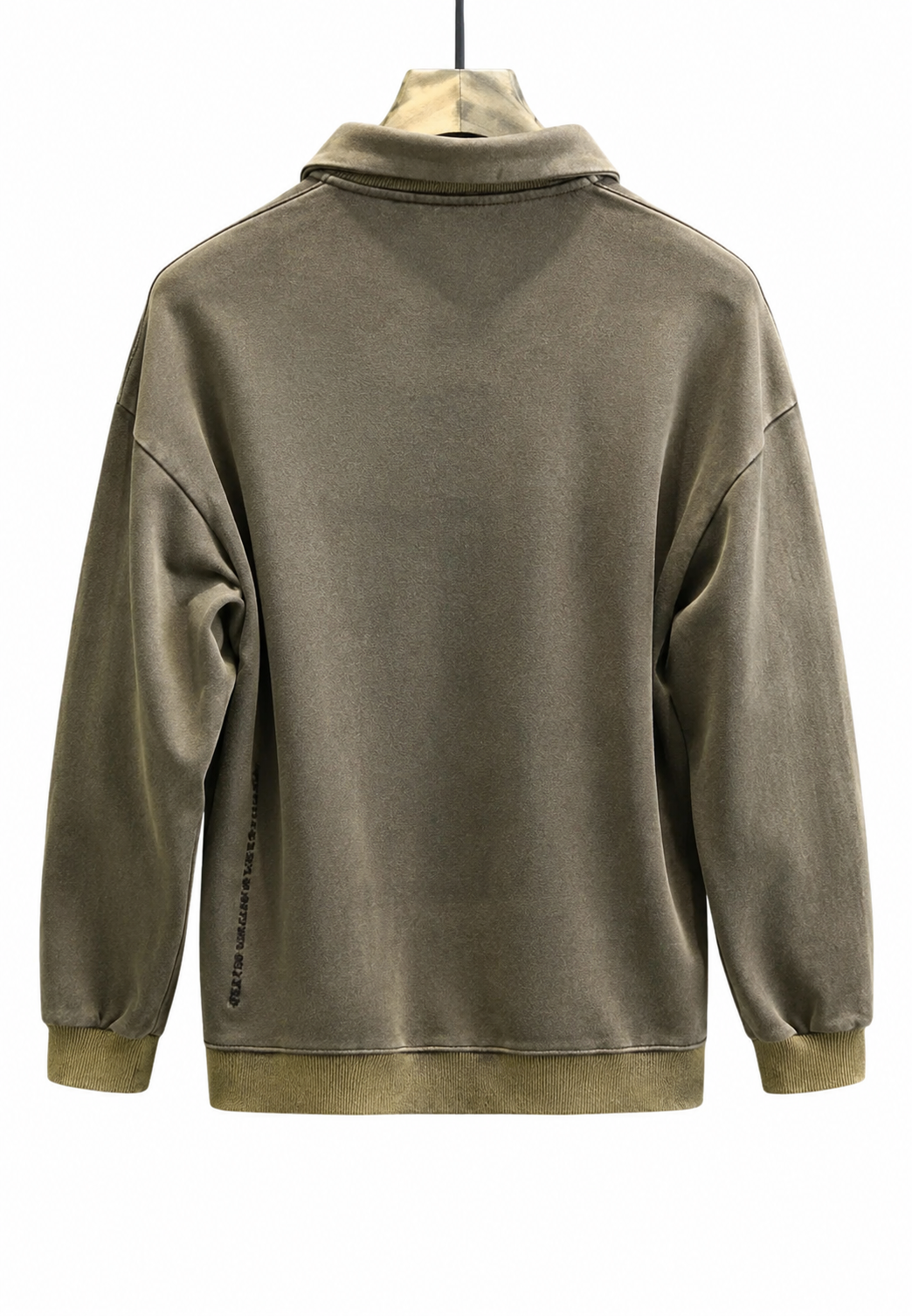 Polo homme manches longues effet délavé coton vintage - Dante