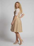 Robe dirndl femme tablier brodé lacets Oktoberfest traditionnel - Grèce