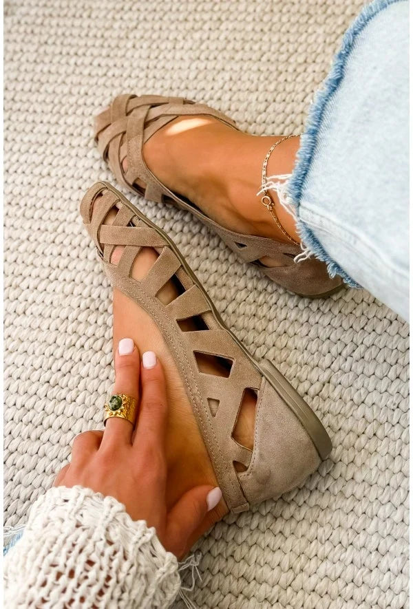 Sandales orthopédiques femme plates lanières entrelacées confort - Anke