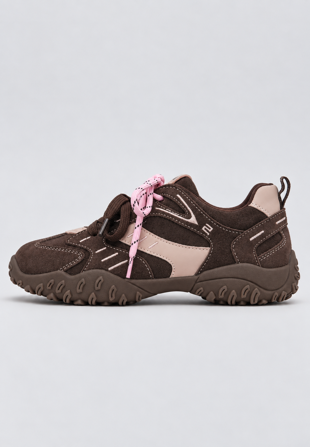 Baskets femme multi-matières semelle épaisse plateforme - Brina