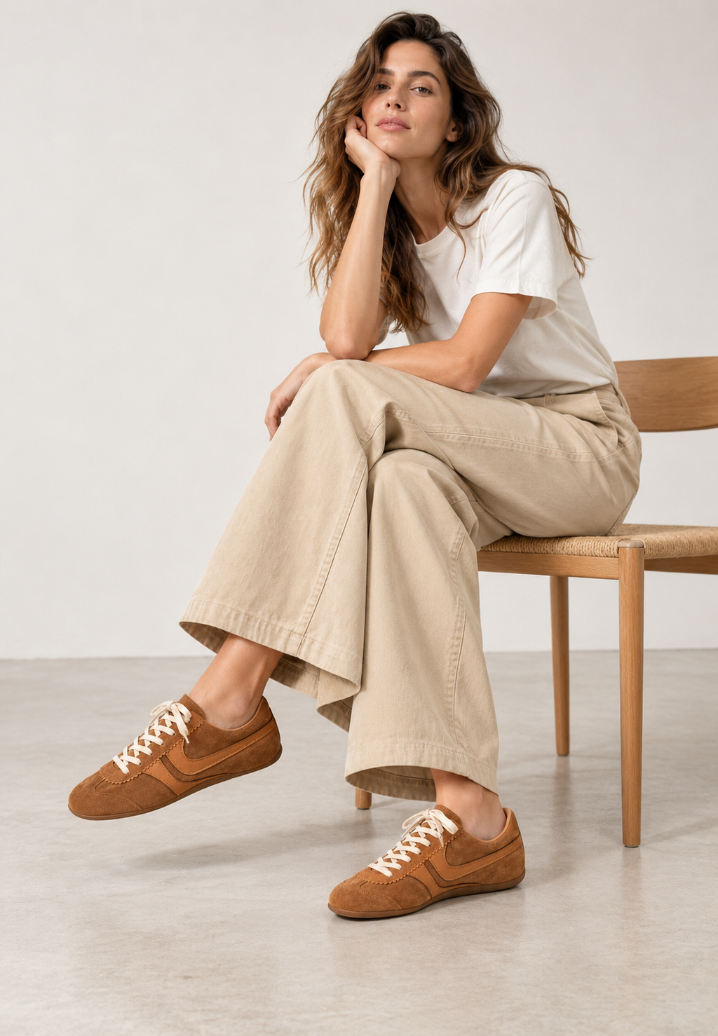 Baskets rétro barefoot femme empiècements contrastés souples - Alinda